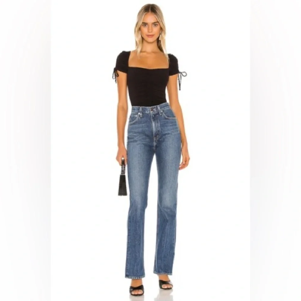Lovers and Friends Jupiter Black Ruched Bodysuit size Small - Picture 6 of 10